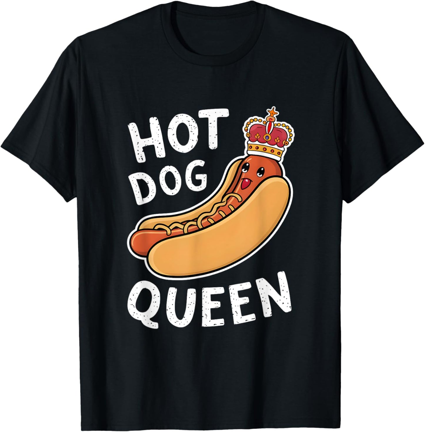 Hot Dog Queen Funny Hot Dog Day Royalty Womens Hot Dog 4th T-Shirt