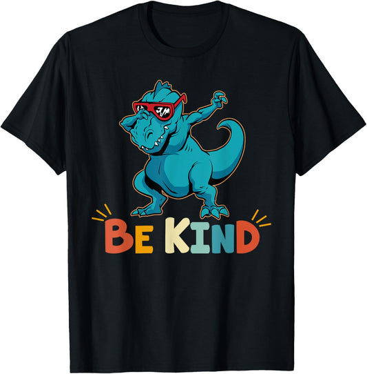 Boys Dino Kindness Be Kind Kids T-Shirt