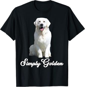 White English Cream Golden Retriever Simply Golden T-Shirt