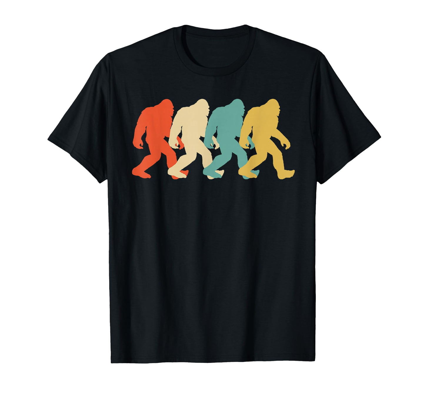 Bigfoot Silhouette Retro Pop Art Sasquatch Graphic T-Shirt T-Shirt