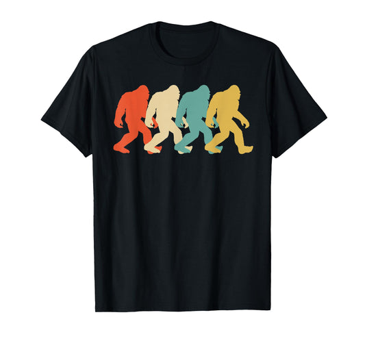 Bigfoot Silhouette Retro Pop Art Sasquatch Graphic T-Shirt T-Shirt