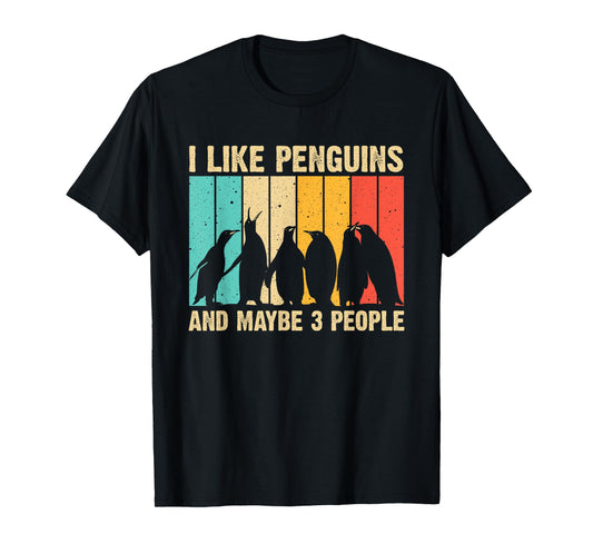 Cute Penguin Design For Men Women Kids Retro Penguin Lover T-Shirt