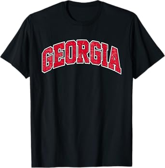 Georgia GA Vintage Varsity Style Sports Gift Men Women Girls T-Shirt