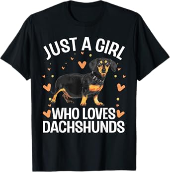 Dachshund Gift Dachshund Owner Accessories & Stuff Funny Dachshund Design For Girls Women Kids Wiener Dog Lover T-Shirt
