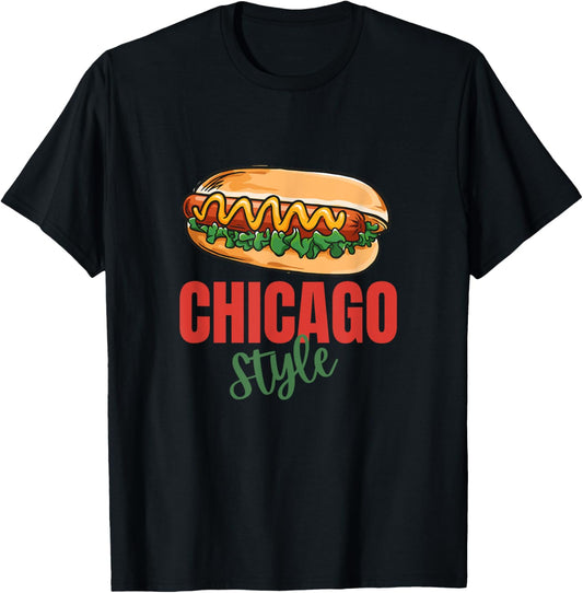 Chicago Style Best Hot Dog Gift Hotdog T-Shirt