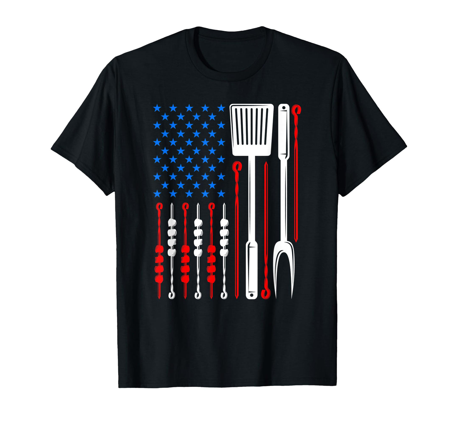 American Flag Barbecue Son Dad Husband Fathers Day Funny T-Shirt