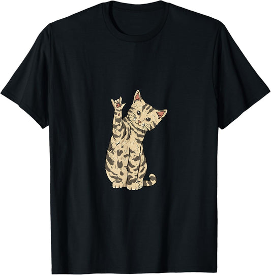 ILY Cat ASL T-Shirt
