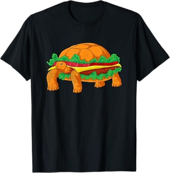Funny Hamburger Turtle Fast Food Animal T-Shirt