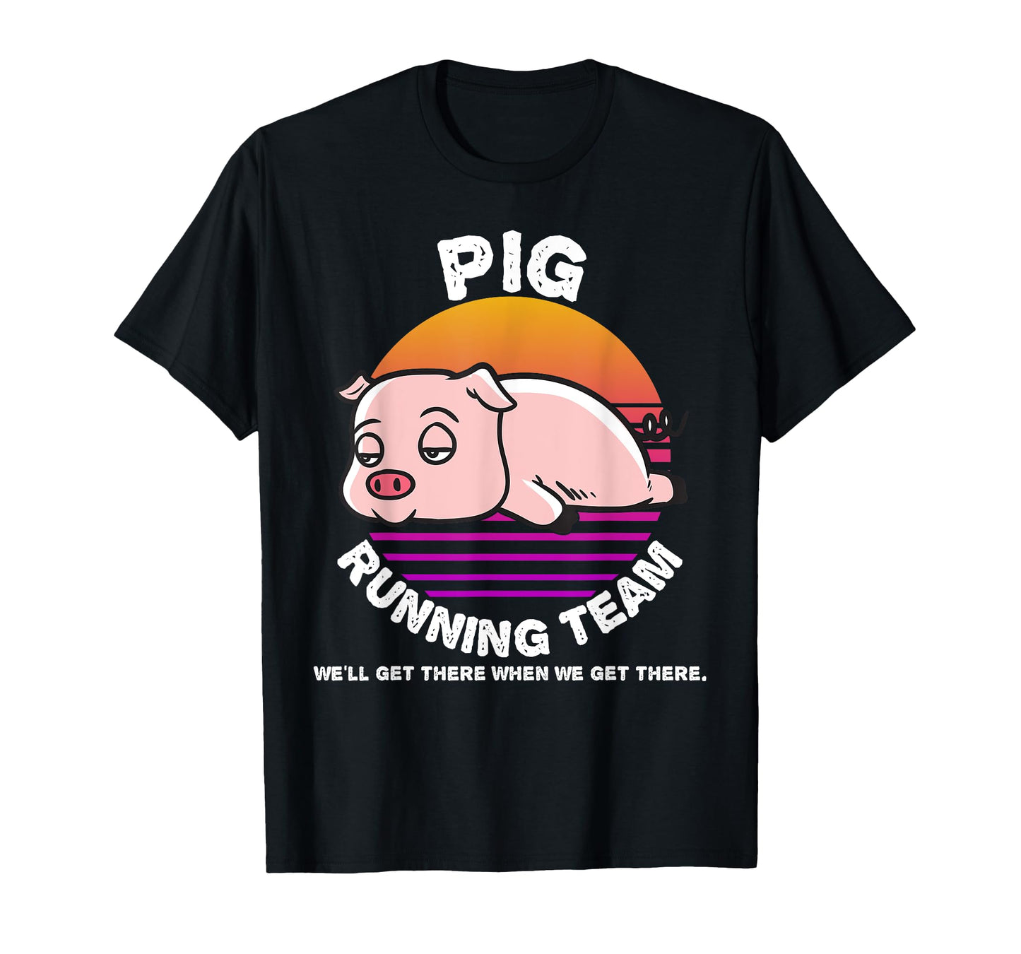 Funny Farm Pig Running Team Shirt Kids Men Women Gift T-Shirt