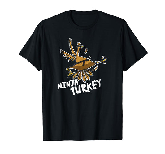 Ninja Turkey Funny Bird Thanksgiving T-Shirt