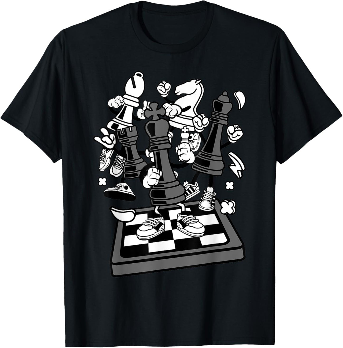 Chess Board Cartoon T-shirt (Urban Cartoon Clothing) T-Shirt