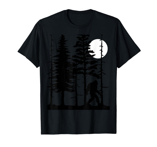 Bigfoot Hiding in Forest for Sasquatch Believers T-Shirt