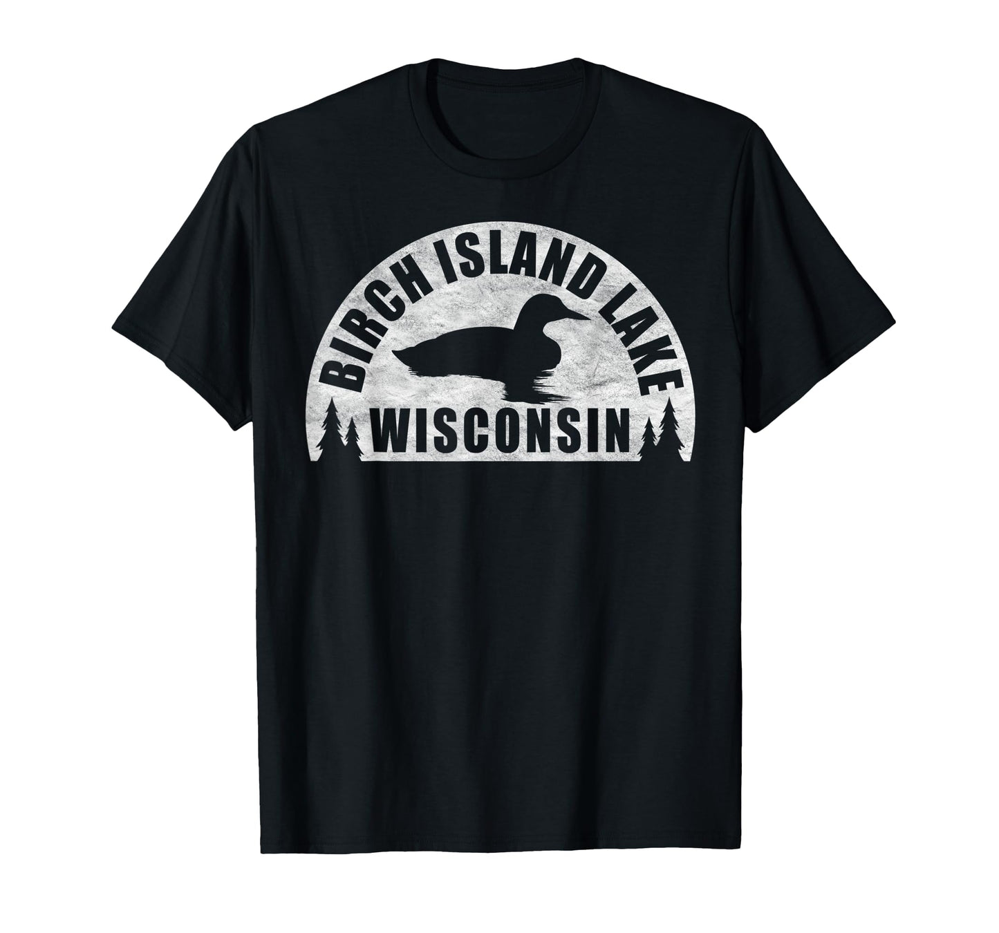 Birch Island Lake Northern Wisconsin Loon T-Shirt