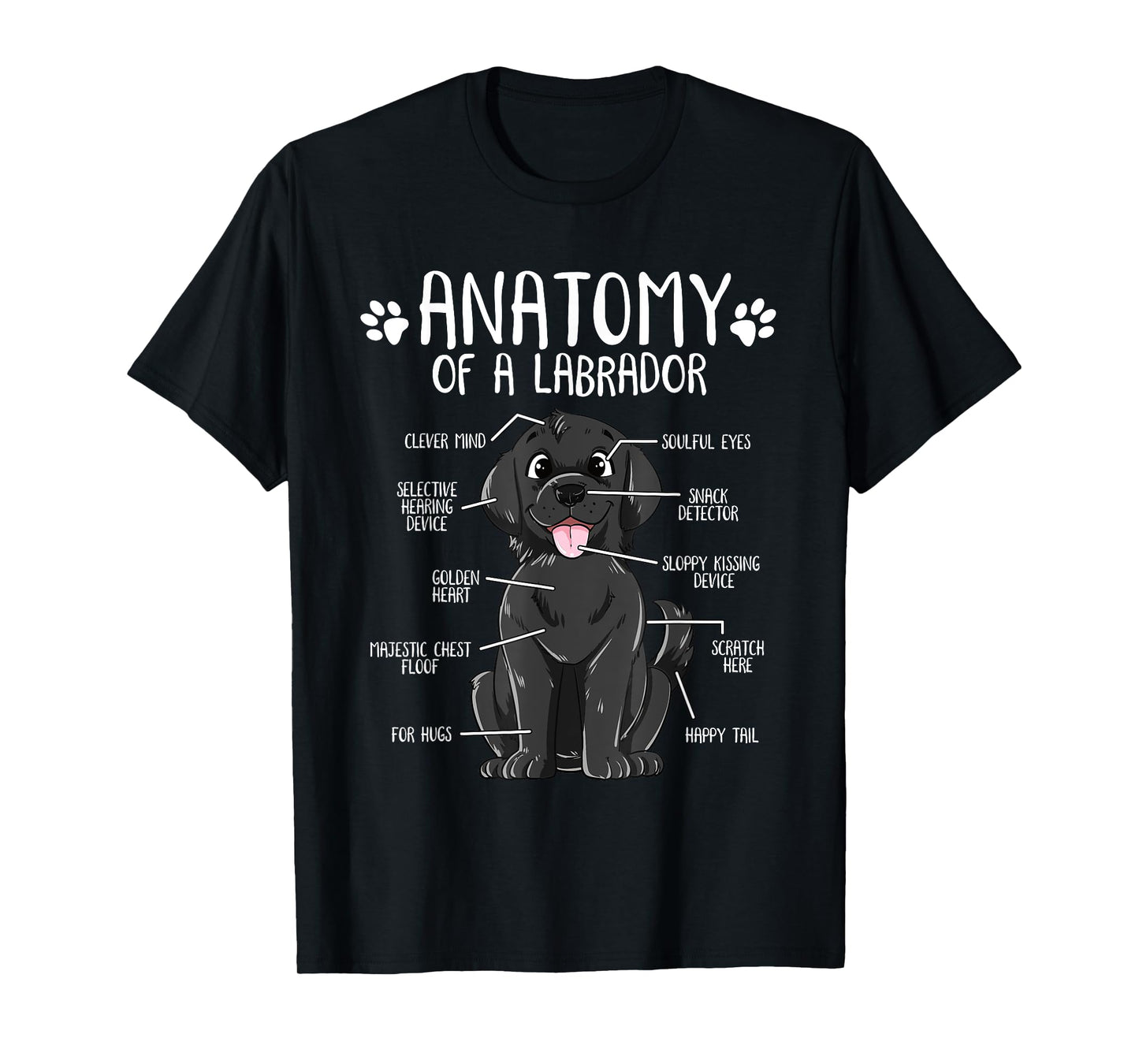 Funny Anatomy Labrador Retriever Black Lab Dog Owner T-Shirt