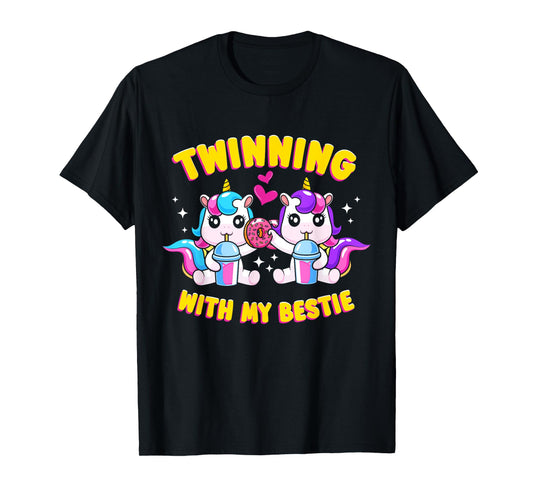 Twinning Bestie Friends Matching Twinning Unicorn T-Shirt