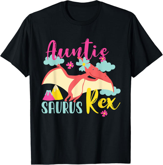 Auntie Saurus Rex Dinosaur Auntiesaurus Pterodactyl T-Shirt