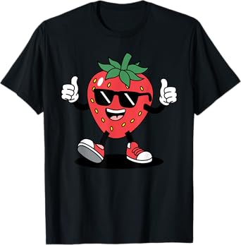 Funny Strawberry Design For Boys Men Fruit Strawberry Lover T-Shirt
