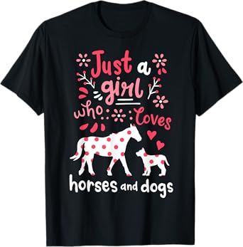 Horse Just A Girl Horses Gift T-Shirt