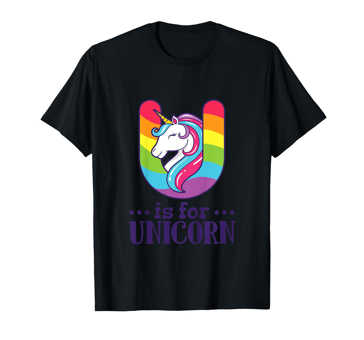 U Is For Unicorn Alphabet T-Shirt
