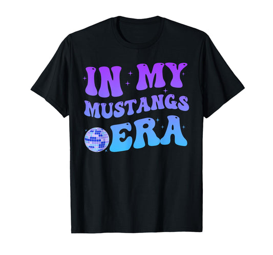 In My Mustangs Era Back to School Spirit Game Retro Groovy T-Shirt