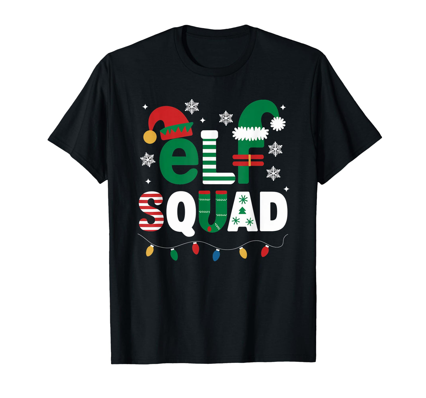 Elf Family Christmas Matching Pajamas Xmas Elf Squad Gifts T-Shirt