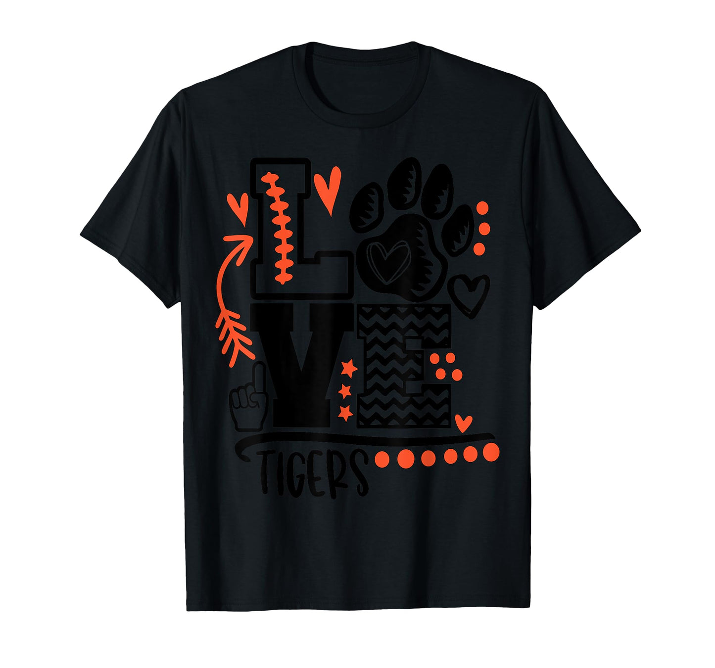 Football tigers paw mom school spirit T-Shirt