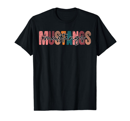 Mustangs School Sports Fan Team Spirit T-Shirt