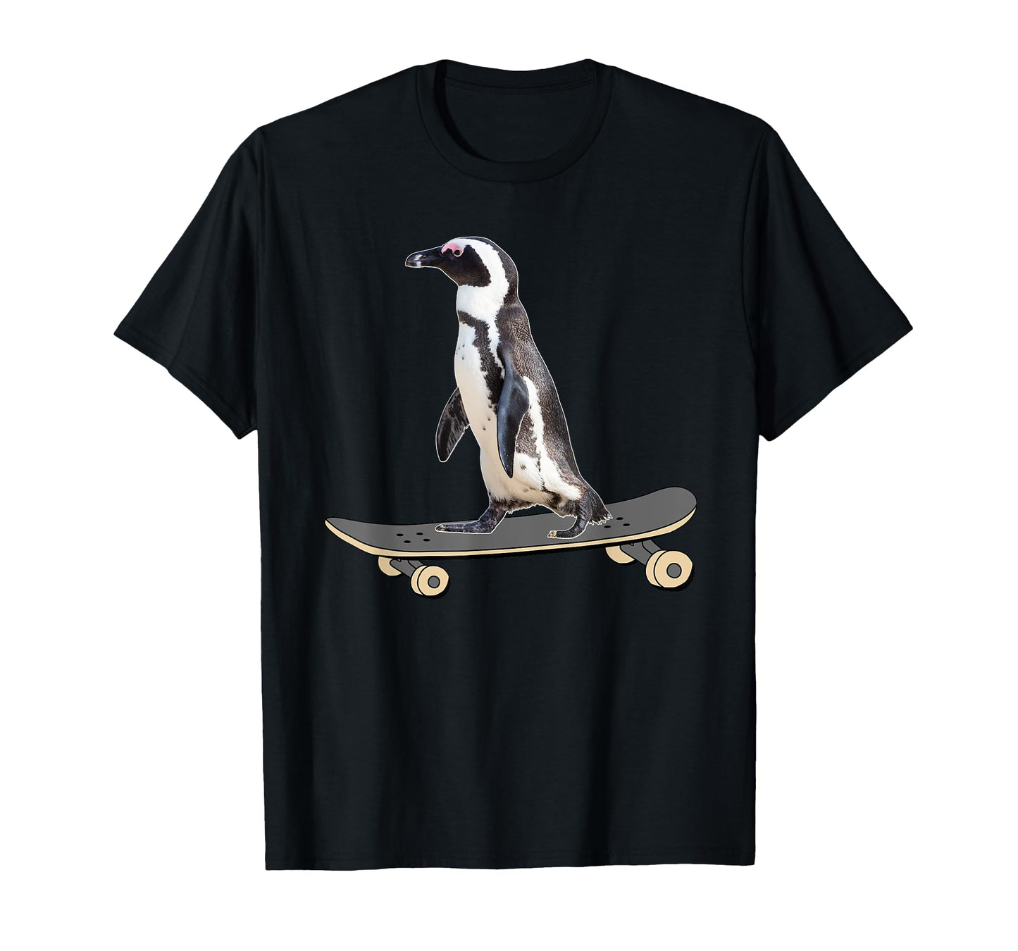 Penguin on Skateboard Funny Skateboarder Penguin T-Shirt