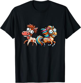 Funny Funny Horses Horse Rider Birthday T-Shirt