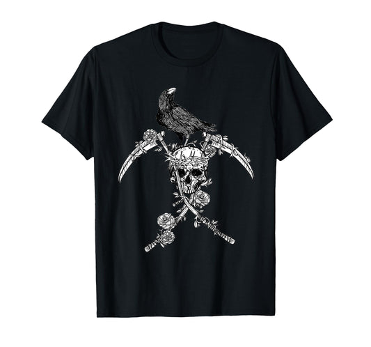 Crow Skull Raven Norse Viking Style gift for Vikings Lover T-Shirt