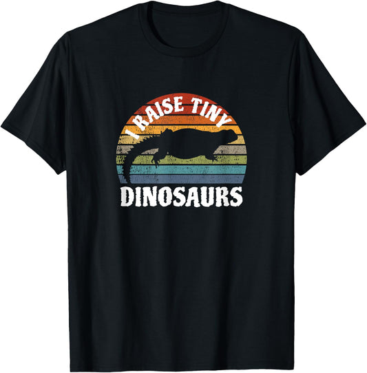 I Raise Tiny Dinosaurs I Uromastyx Agame Colorful Retro T-Shirt