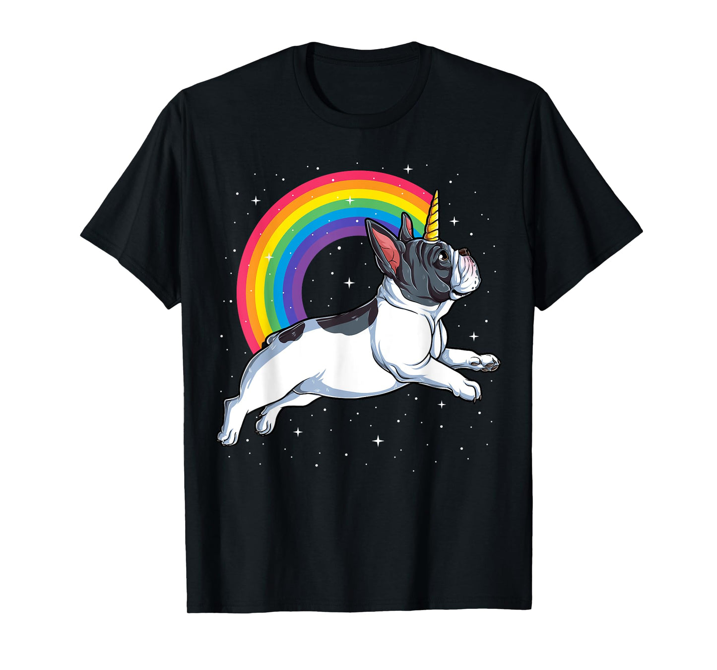 French Bulldog Unicorn Shirt Girls Space Galaxy Frenchicorn T-Shirt