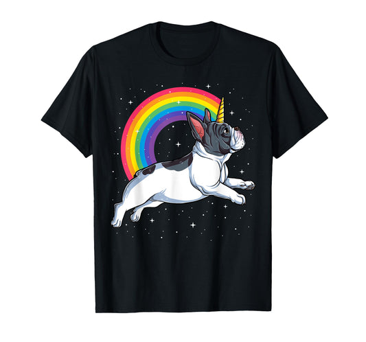 French Bulldog Unicorn Shirt Girls Space Galaxy Frenchicorn T-Shirt