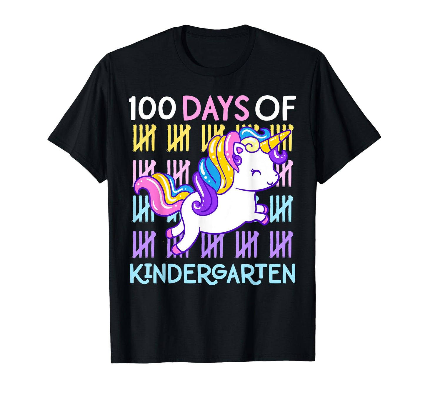 100 Days of Kindergarten Unicorn Girls 100 Days of School T-Shirt
