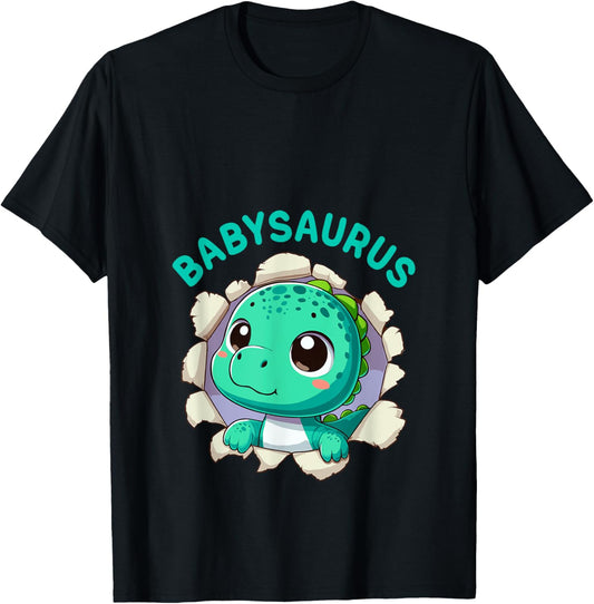 Babysaurus Funny Pregnant Dino Pregnancy Baby Announcement T-Shirt