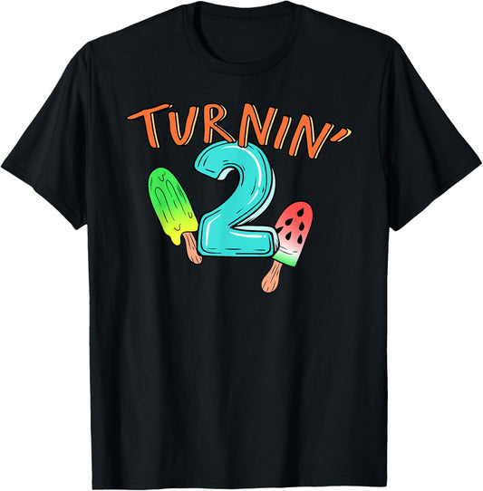 Kids 2nd Birthday TShirt - Cute Second Bday Popsicle Design T-Shirt
