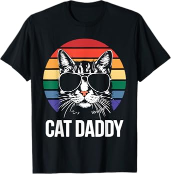 Cat Daddy Shirt Best Cat Dad Ever Men Fathers Day T-Shirt