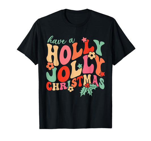 Have A Jolly Holly Christmas Team Santa Women Girls Kids T-Shirt