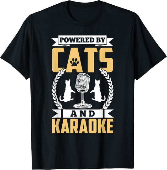 Karaoke Shirt Funny Cat Lover Karaoke Singer Karaoke Lover T-Shirt