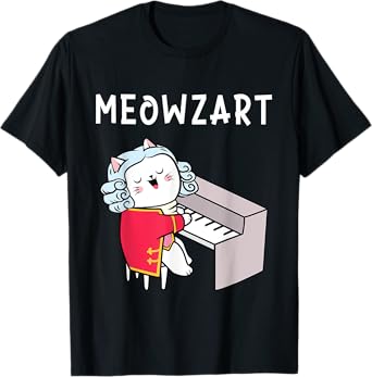 Meowzart - Piano Player Pianist Classical Music Lover T-Shirt