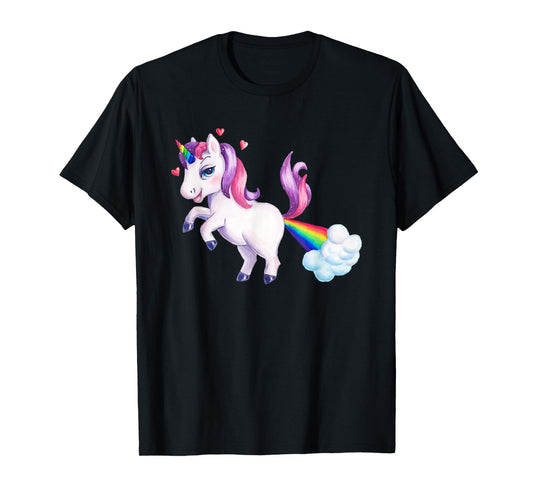 Rainbow Unicorn Fart | Funny Farting Unicorn T-Shirt