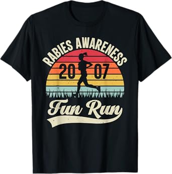 Rabies Awareness Fun Run Funny TV Comedy Running T-Shirt