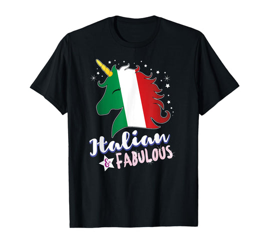 Italy Flag Italian Unicorn T-Shirt