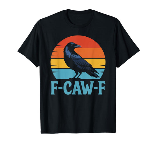 Retro Black Bird Crow Funny Crow Lover T-Shirt