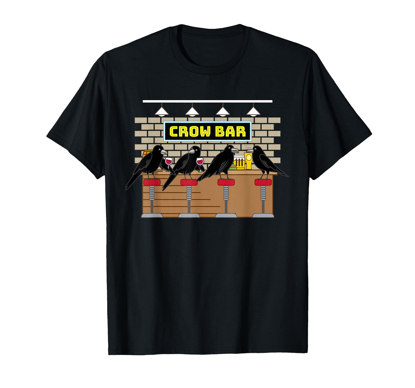 Crow Bar Pun Crowbar Crows Bartender Mechanic Pun T-Shirt