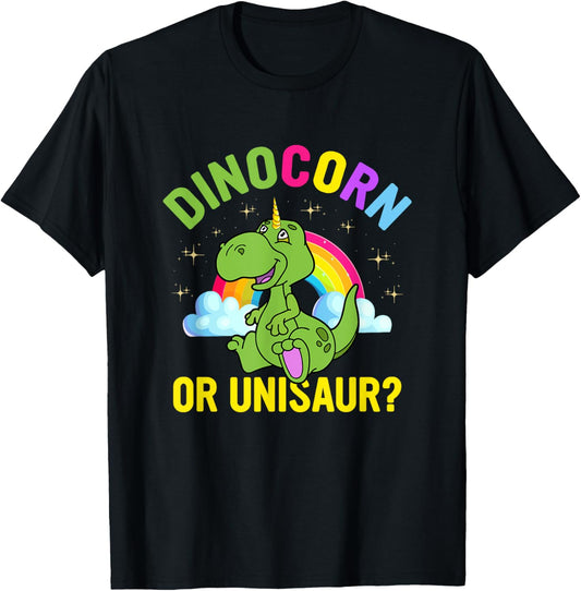 Dinocorn Or Unisaur Funny Dinosaur Saying T Rex Dino Unicorn T-Shirt