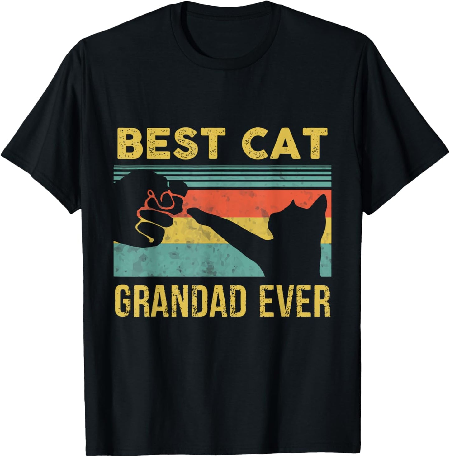 Best Cat Grandad Ever Vintage Cats Happy Father's Day T-Shirt
