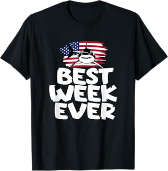 Best Week Ever Sorry I Can't It's Week Shark T-Shirt