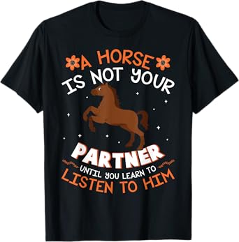 Horse Riding Girls Women Equestrian Horseback T-Shirt