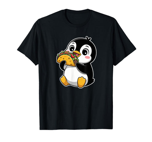 Penguin Eating Taco Shirt Cute Penguin Tacos T-Shirt